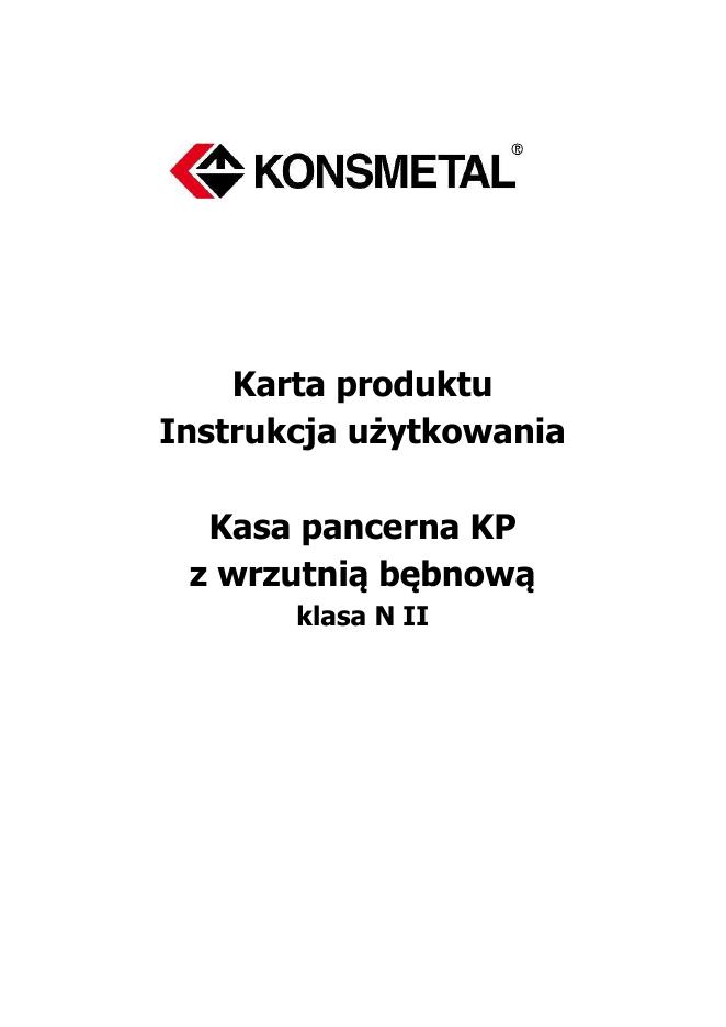 Podgląd: Kasa pancerna KP klasa N / II